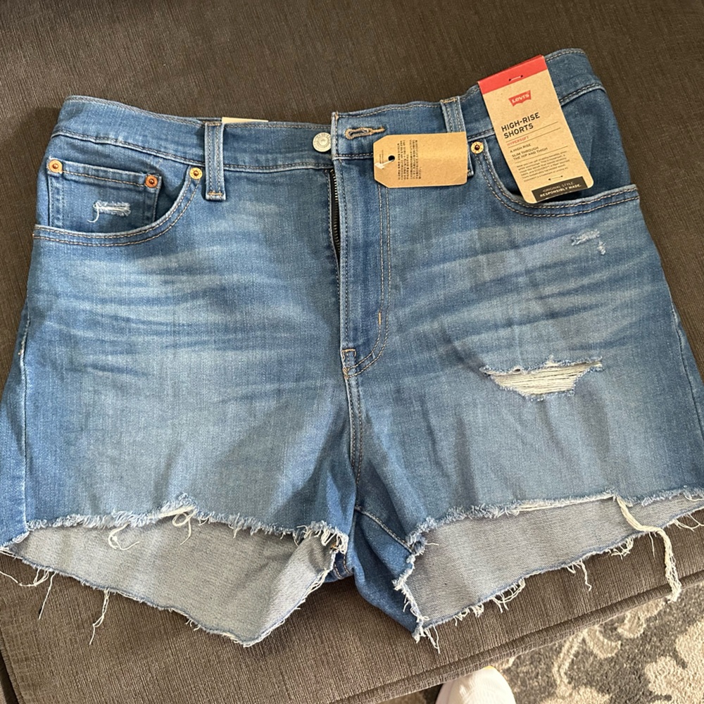 Levi's Women's Distressed Blue Jean Shorts